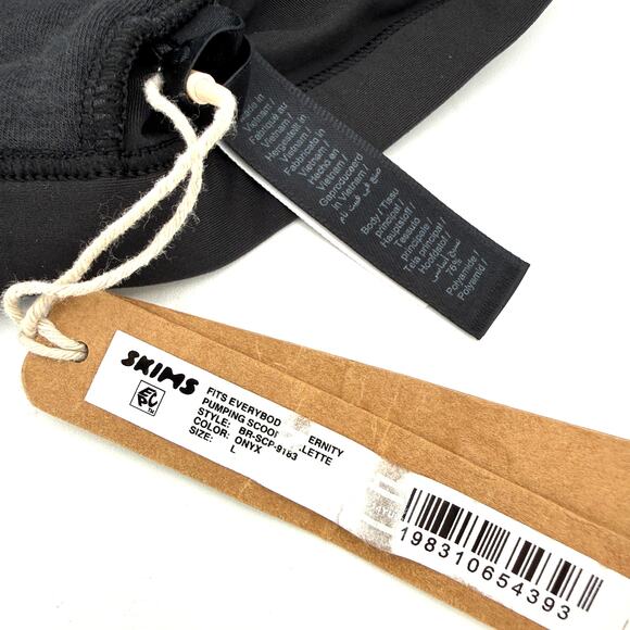 Skims Fits Everybody Scoop Maternity Nursing Pumping Bralette Onyx Size Large - Picture 5 of 5